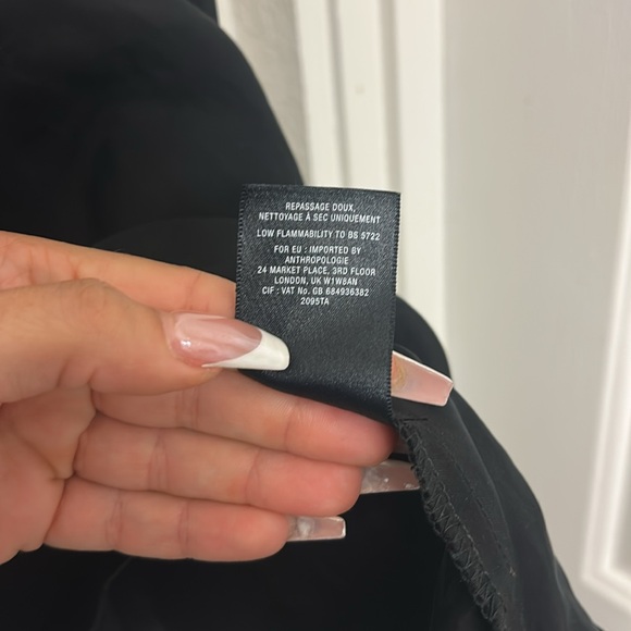 Paper Crown Black Top Off Shoulder Peasant Soft Size Medium Strappy Loose Fit - Picture 6 of 7